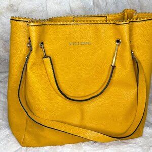 Alexis Bendel bag/purse, Faux vegan leather, cognac/tan/yellow color